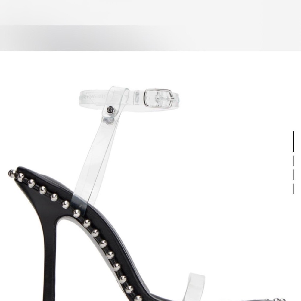 Alexander Wang Black and Transparent Studded Sandals